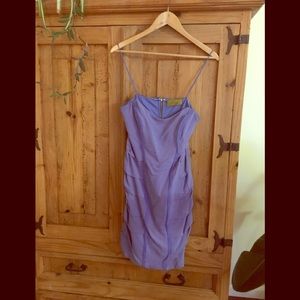 Nicole Miller periwinkle stretch strapless dress